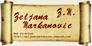 Željana Markanović vizit kartica